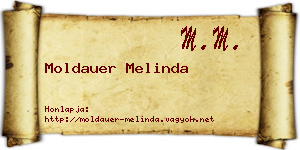 Moldauer Melinda névjegykártya